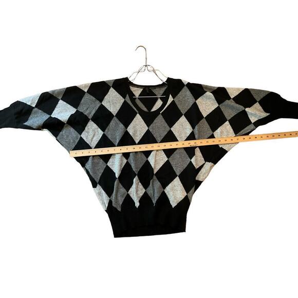 United Colors Of Benetton Sweater Womens One Size Multicolor Argyle Diamond Wool - Picture 5 of 7